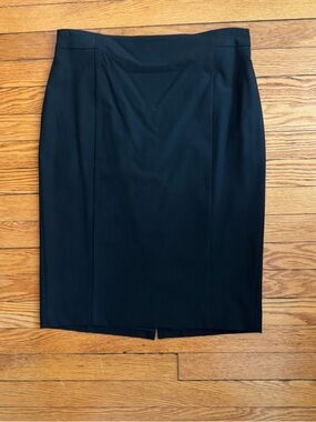 Ann Taylor Black Tailored Pencil Skirt